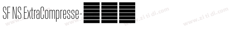 SF NS ExtraCompresse字体转换